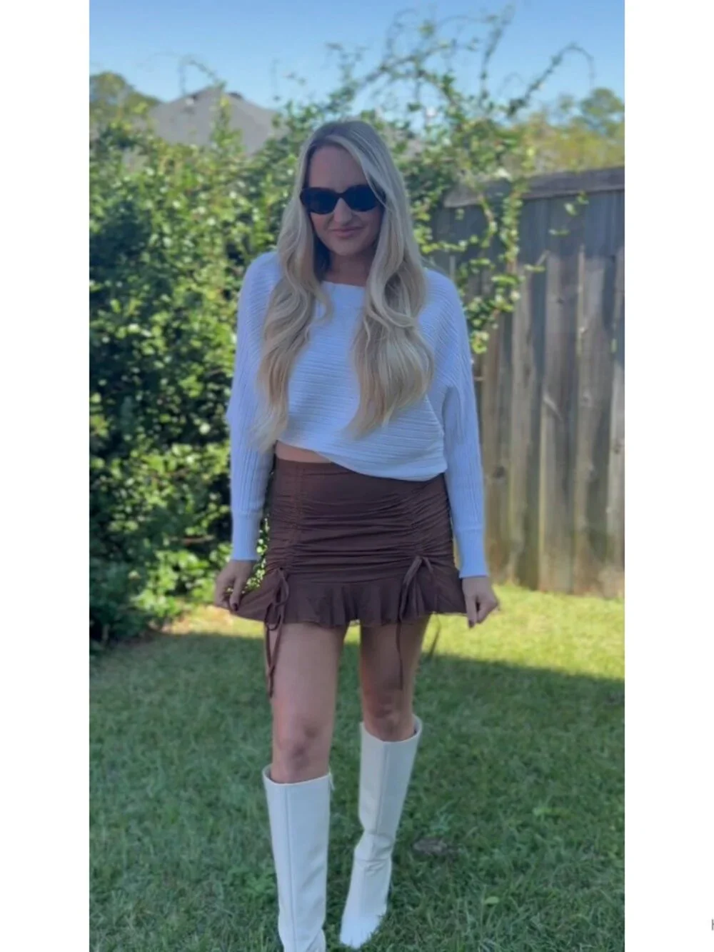 Women's Layered Mesh Mini Skirt High Waist Bodycon Ruffled Hem Adjustable Strap